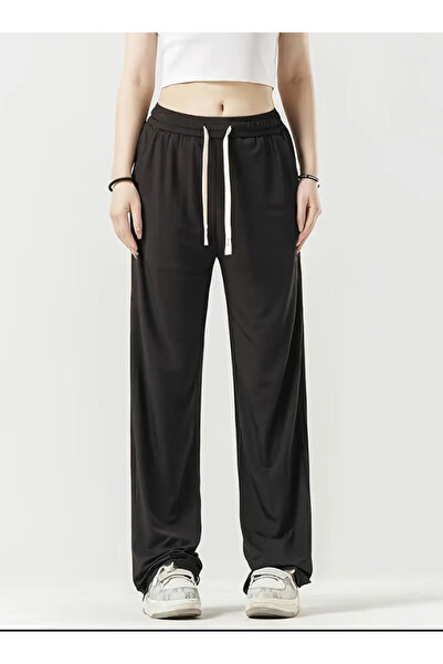 BERYY MODA Γυναικείο φαρδύ παντελόνι αθλητικής φόρμας μεγάλου μεγέθους, υψηλή...