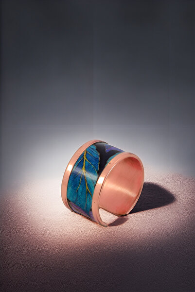 OSMANLI GÜMÜŞ خاتم نحاسي نسائي - خاتم إيليسا موديل بطباعة خاصة