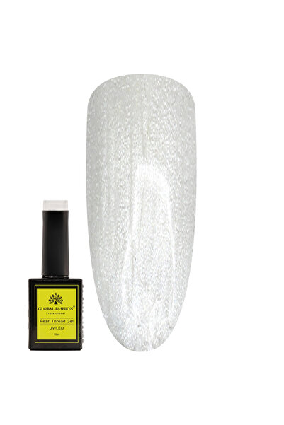 global fashion طلاء أظافر جل بيرل ثريدز 15 مل - يدوم طويلاً، متغير اللون، قابل للغسل بالأشعة فوق البنفسجية/الصمام الثنائي الباعث للضوء، سهل الاستخدام