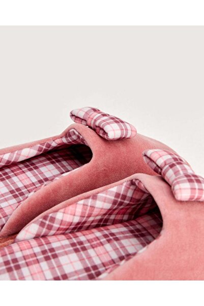 Chirpy Plaid - Women's House Slippers with Ribbon