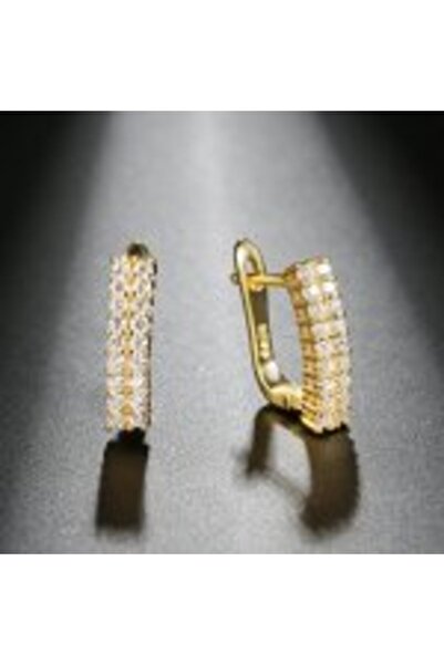 OEM Cercei placați cu aur de 14K cu cristale de zirconiu Serenity Pure Love