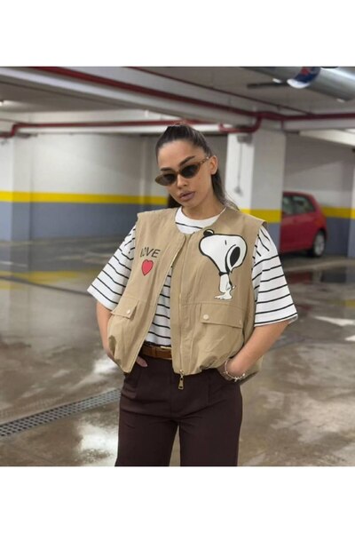 Friday Mood Women's Snoopy Patterned Vest
