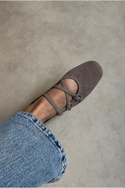 Mupa Shoes Women's Ballet Flats Mink Suede