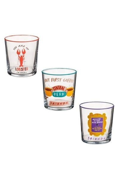 SHOPIENS Set 3 glasses from Shopiens® with Friends design, 380 ml