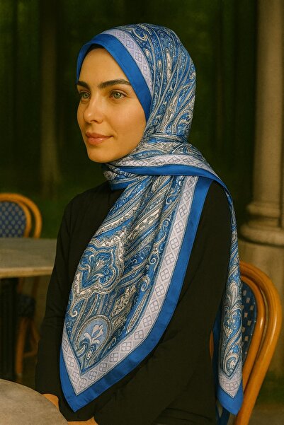 VIEN POLO شال قطني منقوش