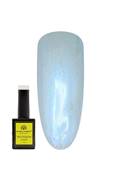 global fashion طلاء أظافر جل بيرل ثريدز 15 مل - يدوم طويلاً، متغير اللون، قابل للغسل بالأشعة فوق البنفسجية/الصمام الثنائي الباعث للضوء، سهل الاستخدام