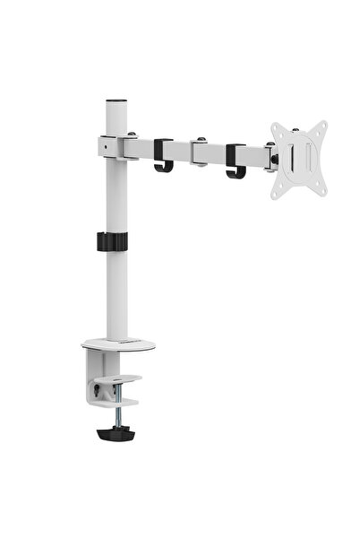 StableDesk Suport monitor StableArm Saver, 1 braț, reglabil, alb mat