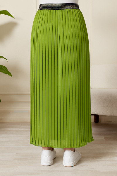 AVVER Women's Pleated Lined Chiffon Skirt