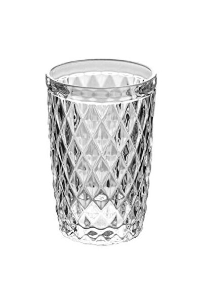 SHOPIENS glass cup with Diamond pattern, 350 ml