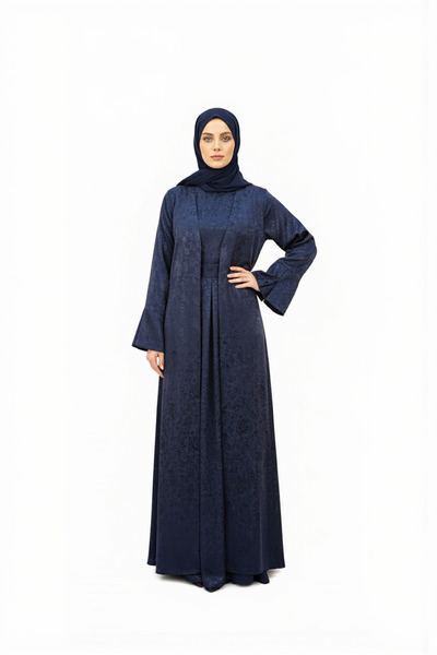 HARİKA WEAR Japanese Silk Patterned Black Abaya – Luxurious and Timeless Eleg...