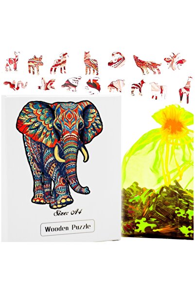 Other Wooden Puzzle for Kids and Adults, Elephant, 178 Pieces, Father's Day Gift