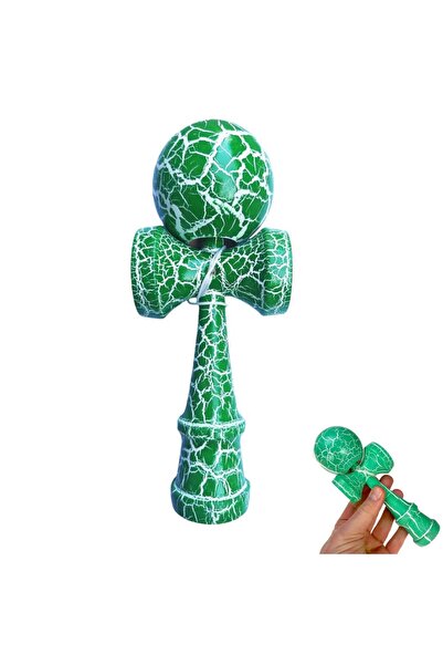 Impact Vision Kendama profesionala din lemn, 18 cm – model cu design crapat, ...