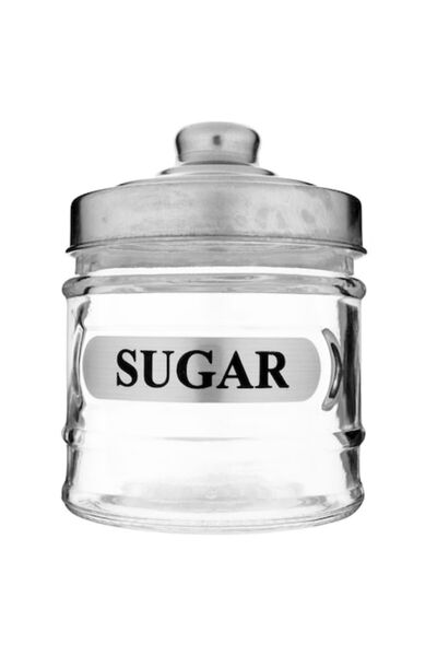 SHOPIENS Glass jar with metal lid and airtight closure for sugar Shopiens®, 250 ml