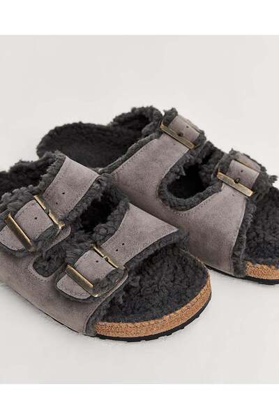 Chirpy Women's Winter Double Buckle Woolen Winter House Slippers