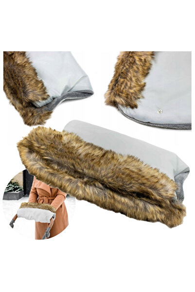 Other Furry muff for strollers, sleds, insulating, soft, universal, grey