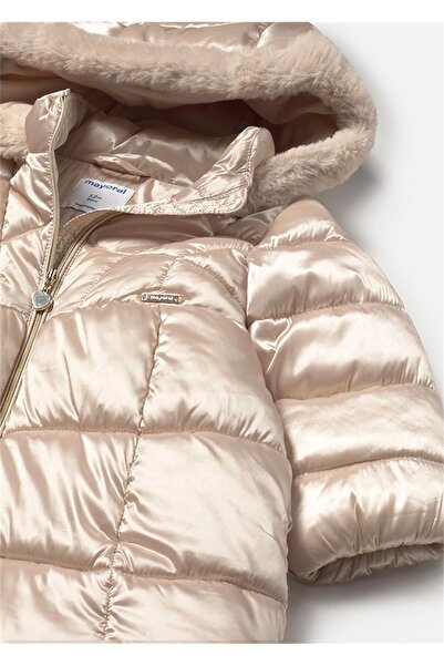 MAYORAL Baby Girl Long Puffer Coat Cream 2436