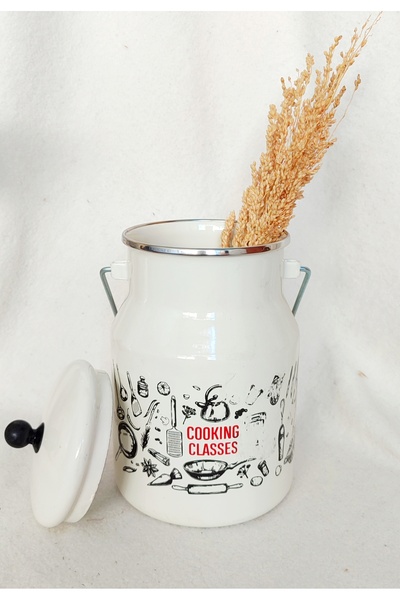 EBRULİEMAYE Cooking Class Emaye Authentic Bayrak 2 Litre 12 cm Diameter Milk Yogurt Pulse Tea Sugar Confectioner