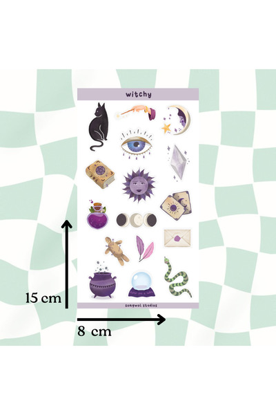 Songwol Studios Naljepnica sa temom veštica, dekal, bullet journal, spomenar,...