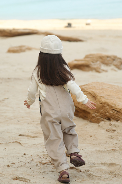 Catz Kids Girl's Stone Color Velvet Suspender Jumpsuit