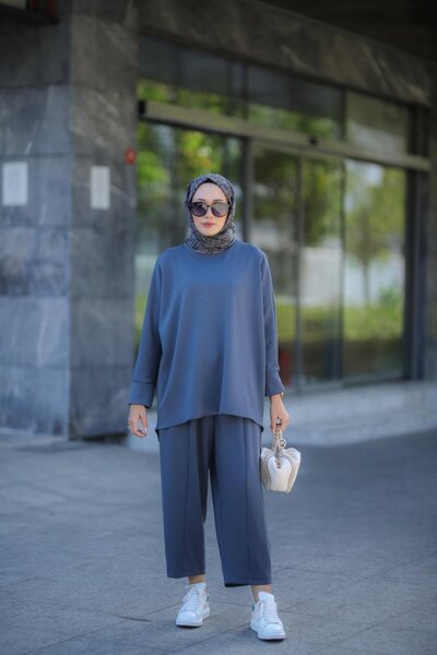 NS Moda Hijab Xena Women's Anthracite Model-524