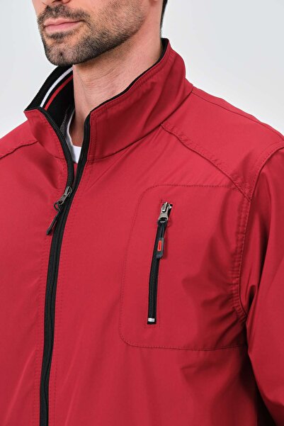 Marjinal City Bordo Içi Gömlek Astarlı Su Ve Rüzgar Geçirmez Mevsimlik Erkek Mont