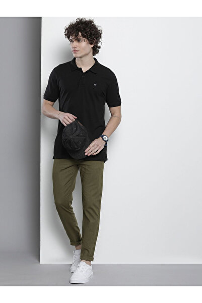 The Indian Garage Co By Styli Men Green Slim Fit Solid Joggers