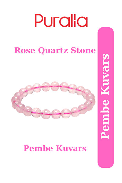 Puralia Natural Stone Pink Quartz Bracelet