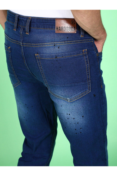 HardSoda By Styli Men Blue Slim Fit Faded Jeans