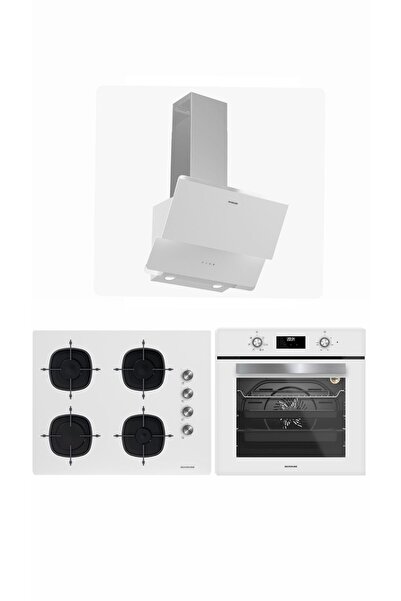 Silverline Beyaz 65 Cm Ocaklı Dijital Fırınlı Ankastre Set (3490 Oslo - CS570...