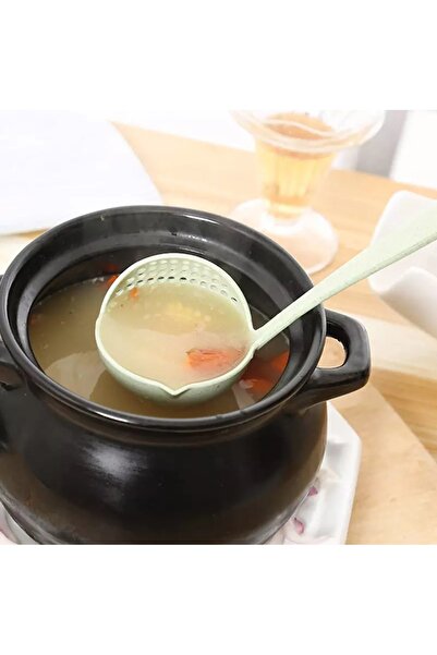 Aptel Ladle with strainer, plastic, gray, 27x7.5 cm