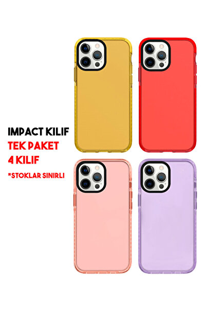 shoptocase iPhone 13 Pro Max Uyumlu 4 Adet Kılıf Tek fiyat Impacts Telefon Kılıfı