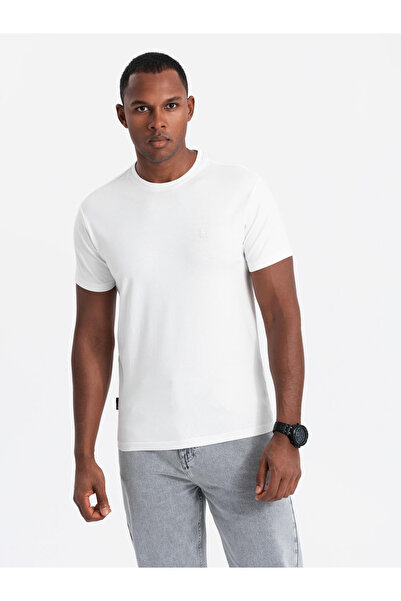 OMBRE Set of men's t-shirts with round neckline - white V1 Z102