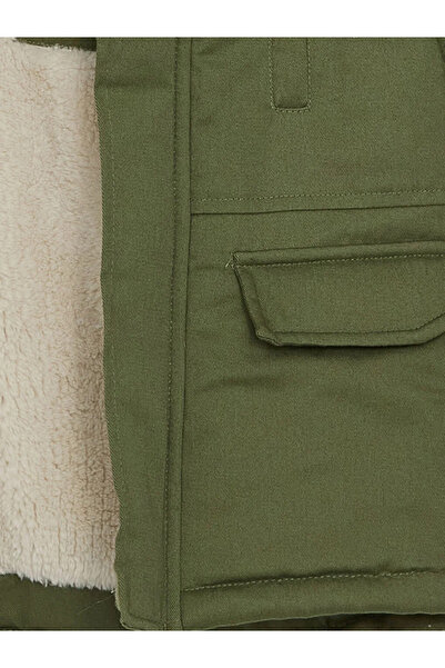 LC Waikiki Lcw Baby Khaki Hooded Long Sleeve Baby Boy Parka
