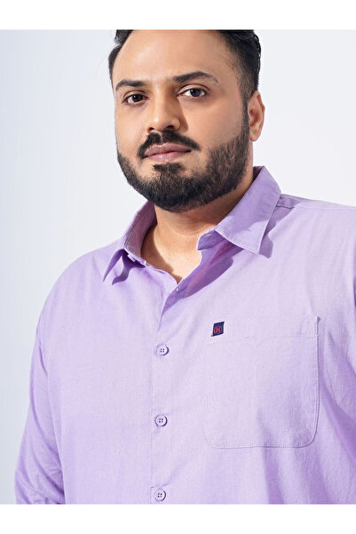 HardSoda By Styli Plus Men Purple Regular Fit Casual Shirt