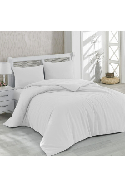 PATİK Bedding 170PTK2222, Ranforce 100% cotton, 4pc, Duvet 200x220,Sheet 220x240,Pillow50x70x2,White