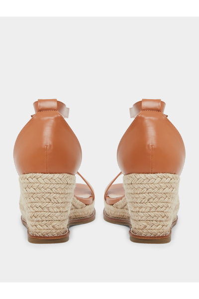 Raid By Styli Jazper Brown Ankle Strap Wedge Sandals