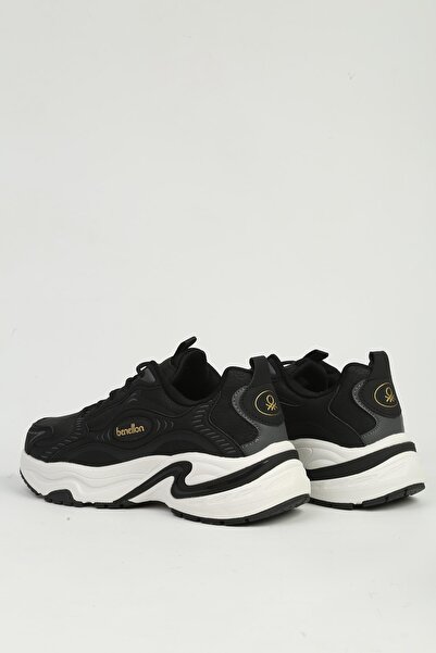 Benetton Black and White Men's Sports Shoes Imported
