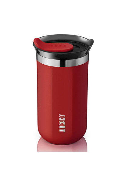 Wacaco Cană termos Octaroma Lungo, roșu carmin, 300 ml, izolată în vid, cu perete dublu, fără BPA, roșie
