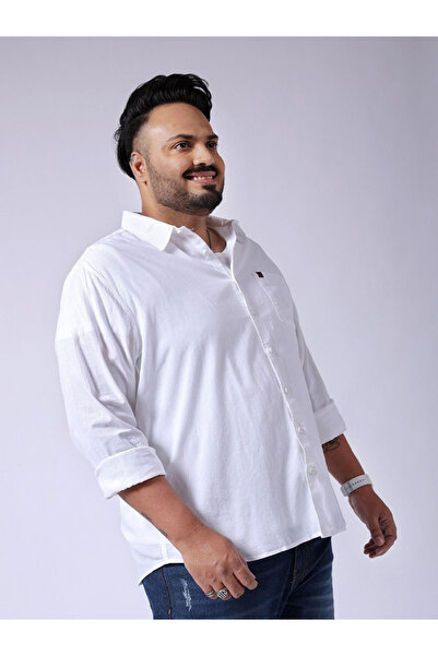 HardSoda By Styli Plus Men White Regular Fit Casual Shirt