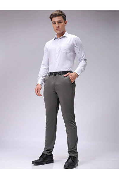 The Indian Garage Co By Styli Men Charcoal Slim Fit Textured Knit Trousers