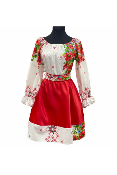 Ie Traditionala Traditional dress stylized with poppies 22