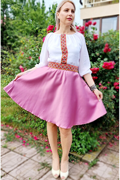 Ie Traditionala Rochie stilizata cu motive traditionale Margareta