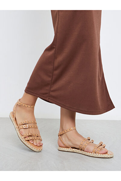 Raid By Styli Tanya Strappy Eyelet Flat Espadrilles