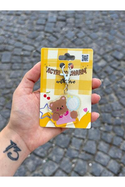 Planet Butik Cute Bear Acrylic Charm