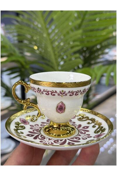 Doğudeko Keladora Luxury Porcelain 6-Piece Cup Set