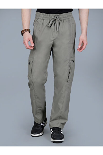 Fort Collins By Styli Men Solid Cargo Pants with Drawstring