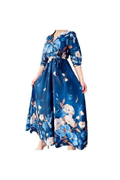 Ie Traditionala Long Satin Dress Iris 4