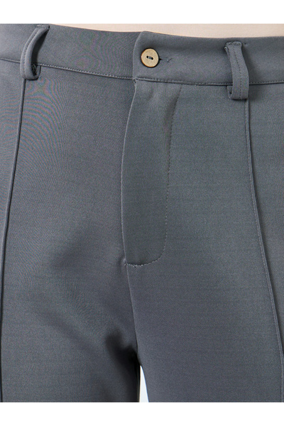 Styli Elegant Grey Wide Leg Trousers