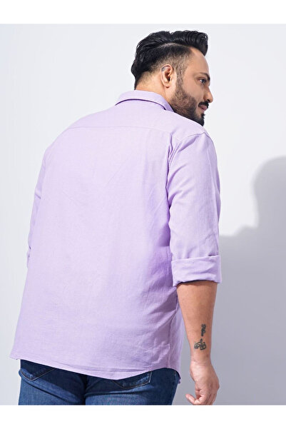 HardSoda By Styli Plus Men Purple Regular Fit Casual Shirt