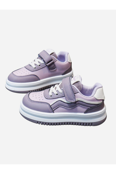 Babaya By Styli Girls Textured Hook and Loop Sneakers